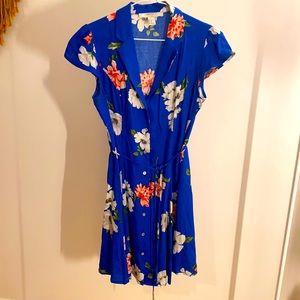 Royal Blue Floral Dress